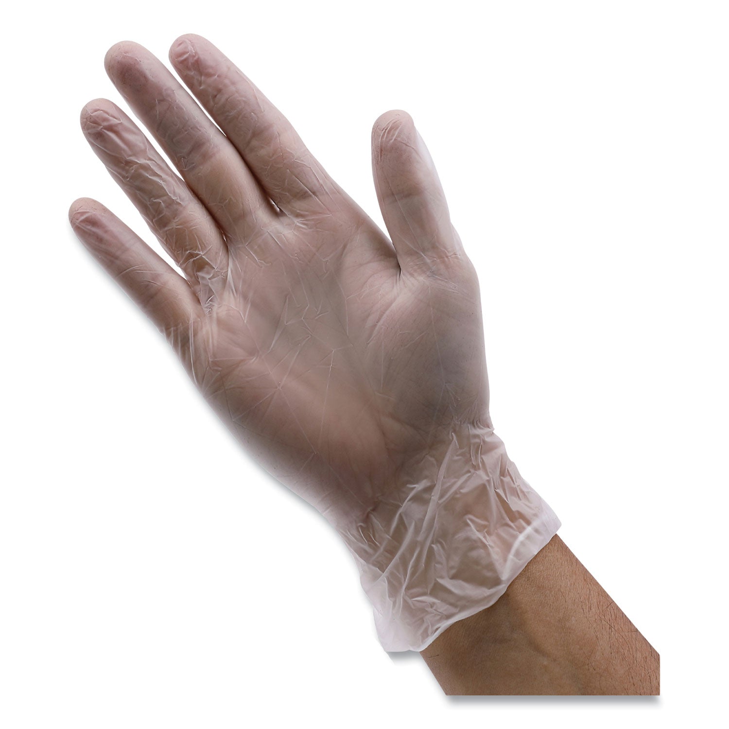 General Purpose Vinyl Gloves, Powder/Latex-Free, 2.6 mil, Medium, Clear, 100/Box - 