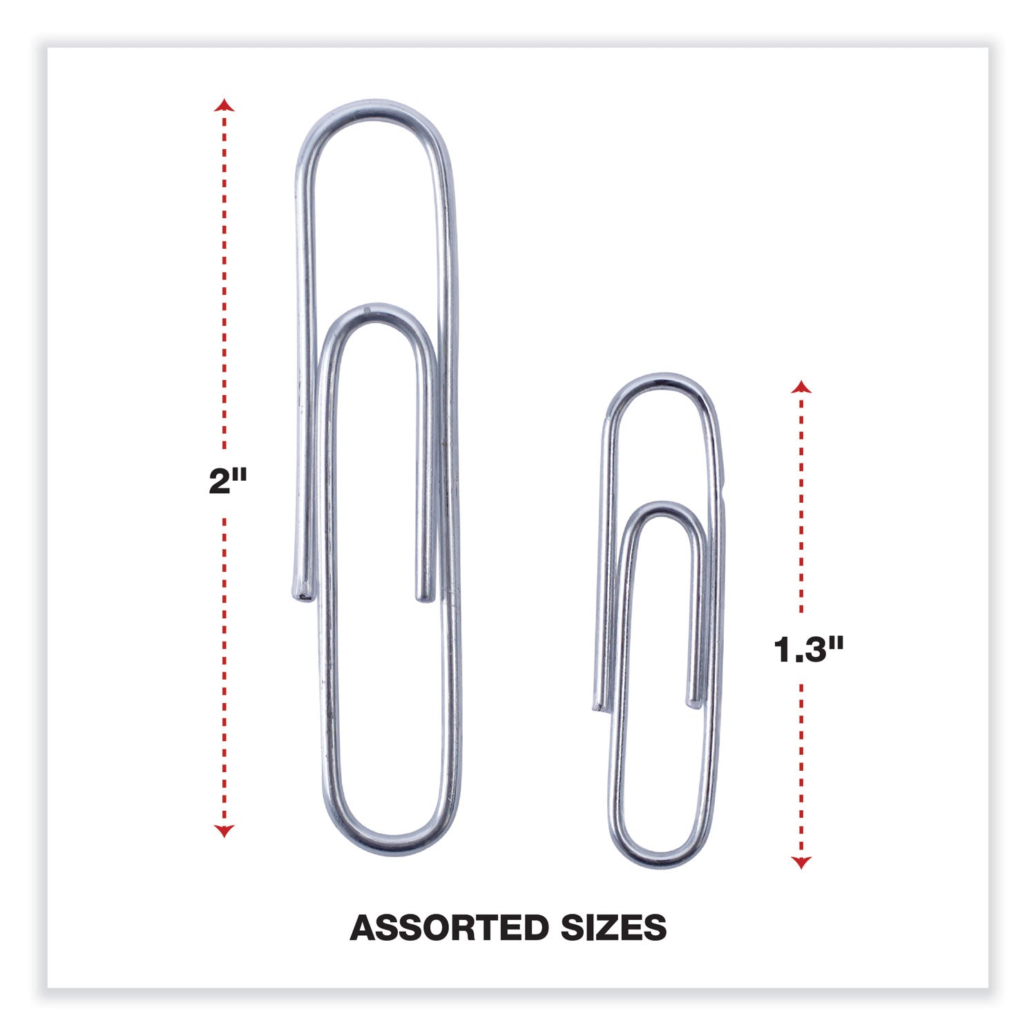 plastic-coated-paper-clips-with-two-compartment-dispenser-tub-750-#2-clips-250-jumbo-clips-silver_unv21001 - 3