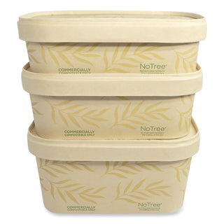 Paper Lids for Containers, 4.7 x 6.8, Natural, Paper, 300/Carton