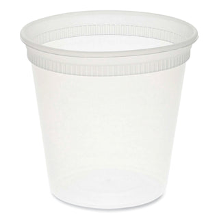 Newspring DELItainer Microwavable Container, 24 oz, 4.55 x 4.55 x 4.35, Clear, Plastic, 480/Carton