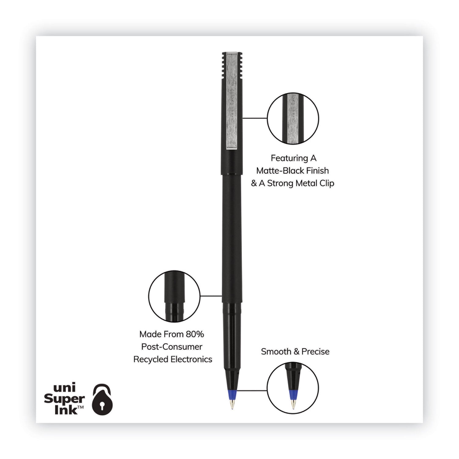 roller-ball-pen-stick-extra-fine-05-mm-blue-ink-black-blue-barrel-dozen_ubc60153 - 7