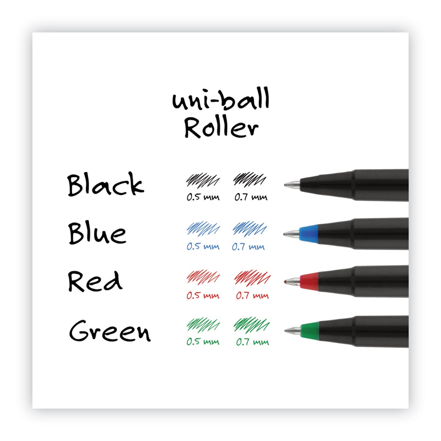 roller-ball-pen-stick-fine-07-mm-green-ink-black-green-barrel-dozen_ubc60104 - 6