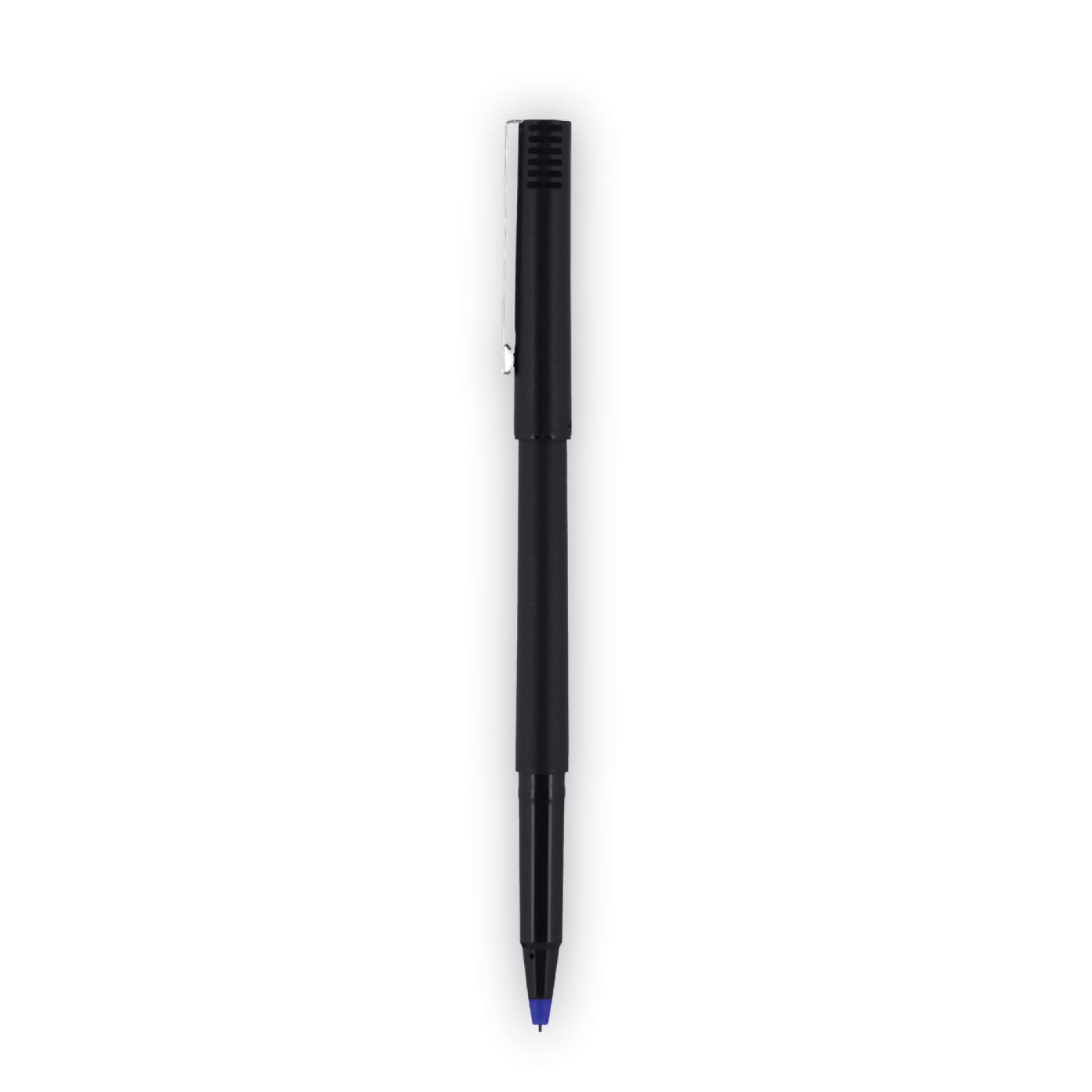 roller-ball-pen-stick-extra-fine-05-mm-blue-ink-black-blue-barrel-dozen_ubc60153 - 3