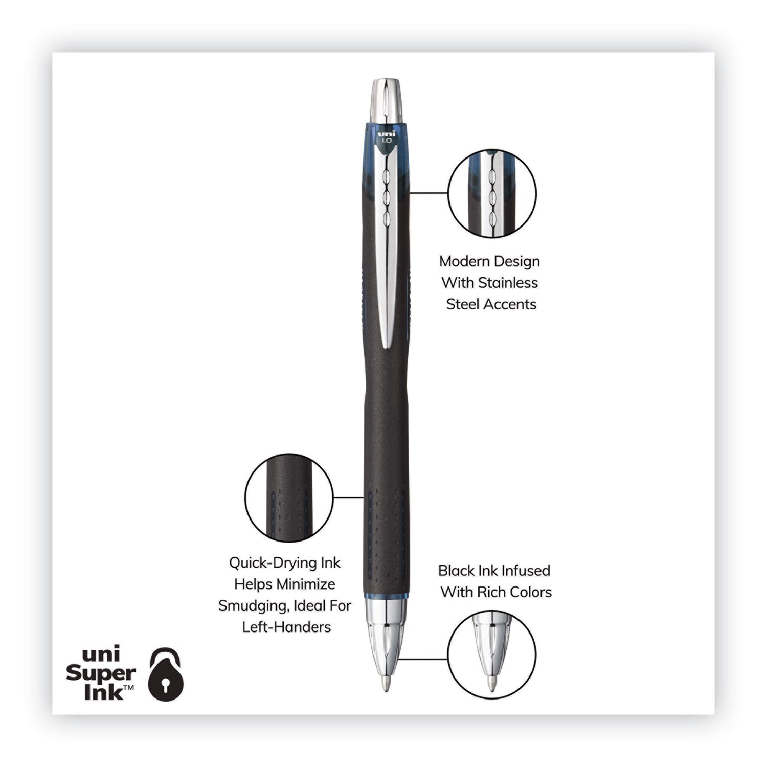 jetstream-retractable-hybrid-gel-pen-1-mm-blue-infused-black-ink-black-blue-silver-barrel_ubc1858845 - 3