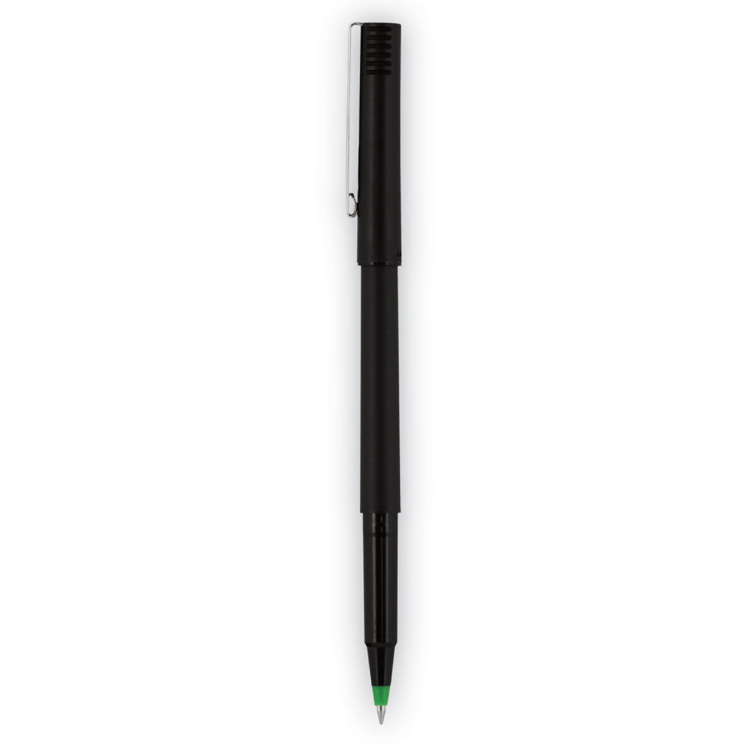 roller-ball-pen-stick-fine-07-mm-green-ink-black-green-barrel-dozen_ubc60104 - 4