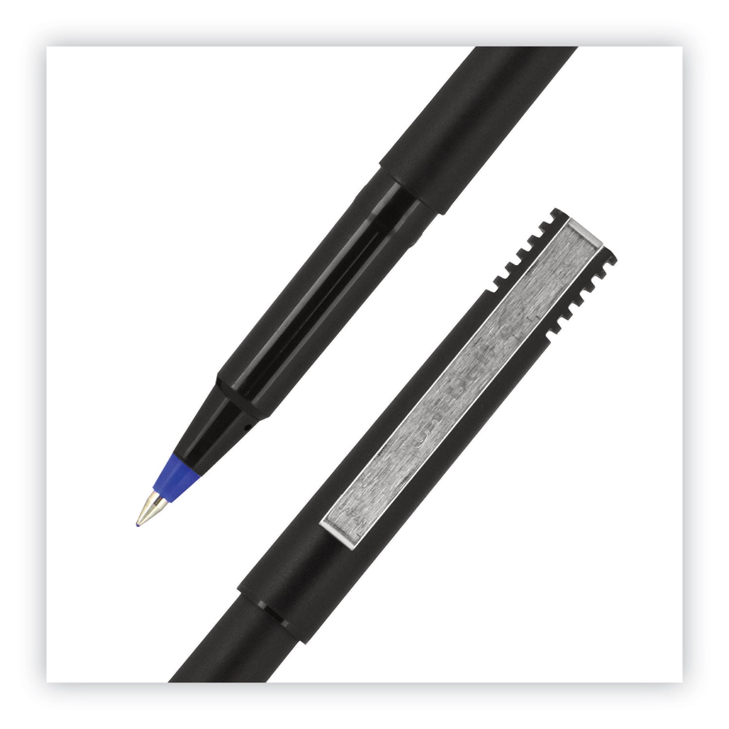 roller-ball-pen-stick-extra-fine-05-mm-blue-ink-black-blue-barrel-dozen_ubc60153 - 4