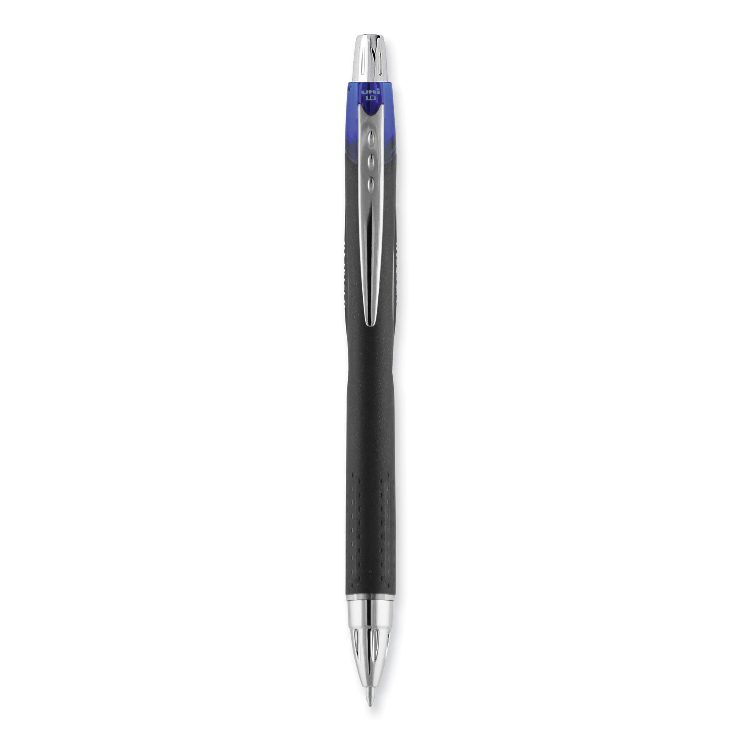 jetstream-retractable-hybrid-gel-pen-bold-1-mm-blue-ink-black-silver-blue-barrel_ubc73833 - 2