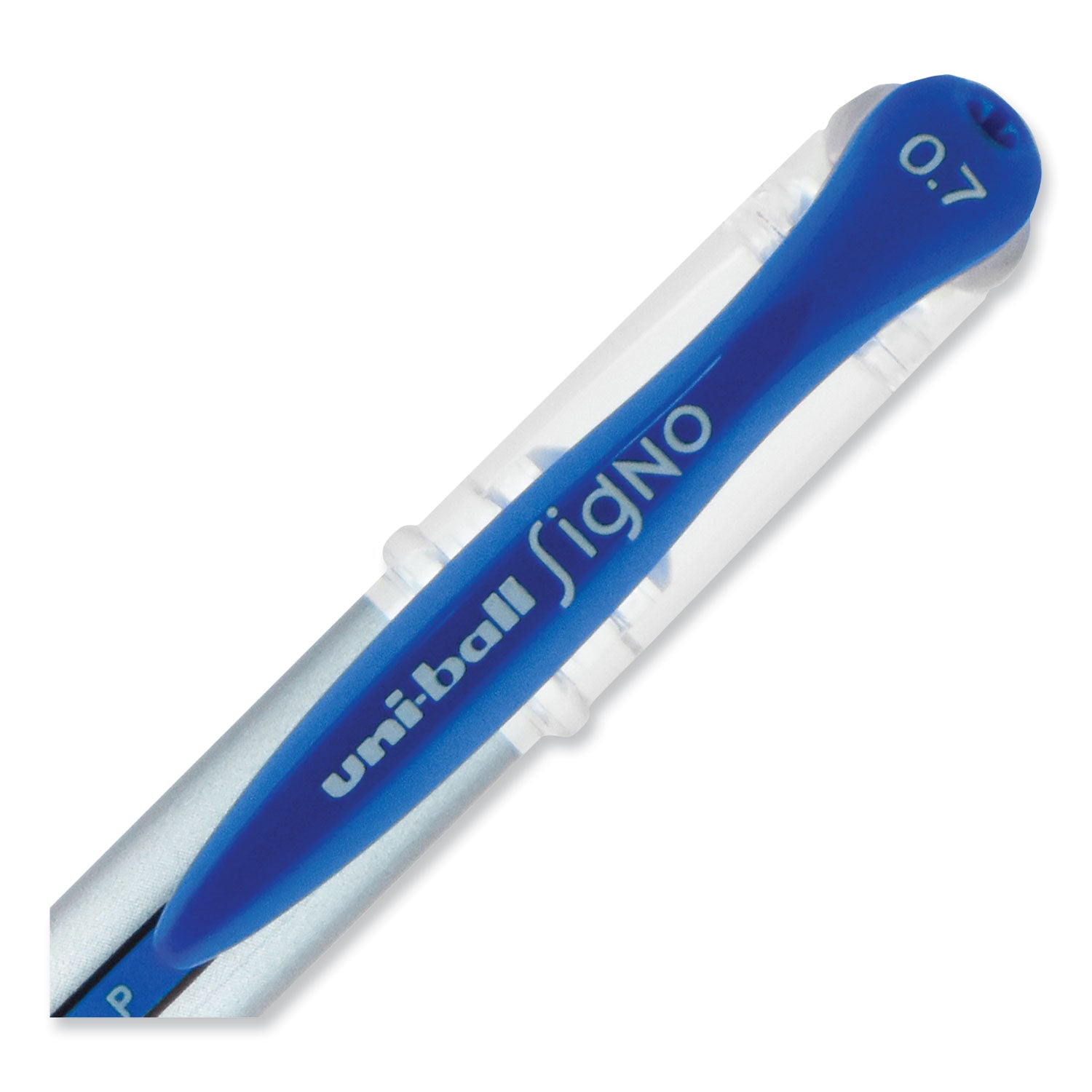 signo-grip-gel-pen-stick-medium-07-mm-blue-ink-clear-blue-silver-barrel-dozen_ubc65451 - 5