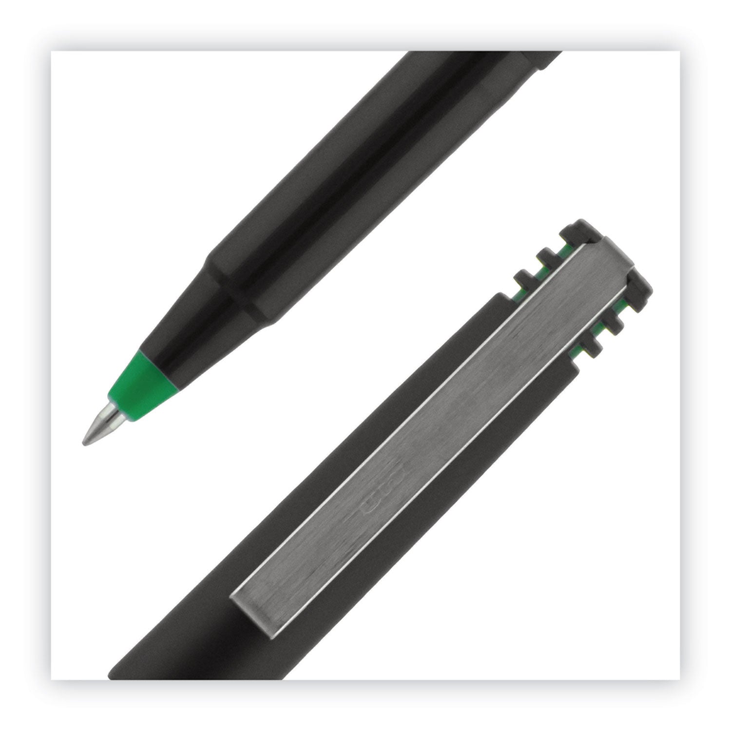 roller-ball-pen-stick-fine-07-mm-green-ink-black-green-barrel-dozen_ubc60104 - 5