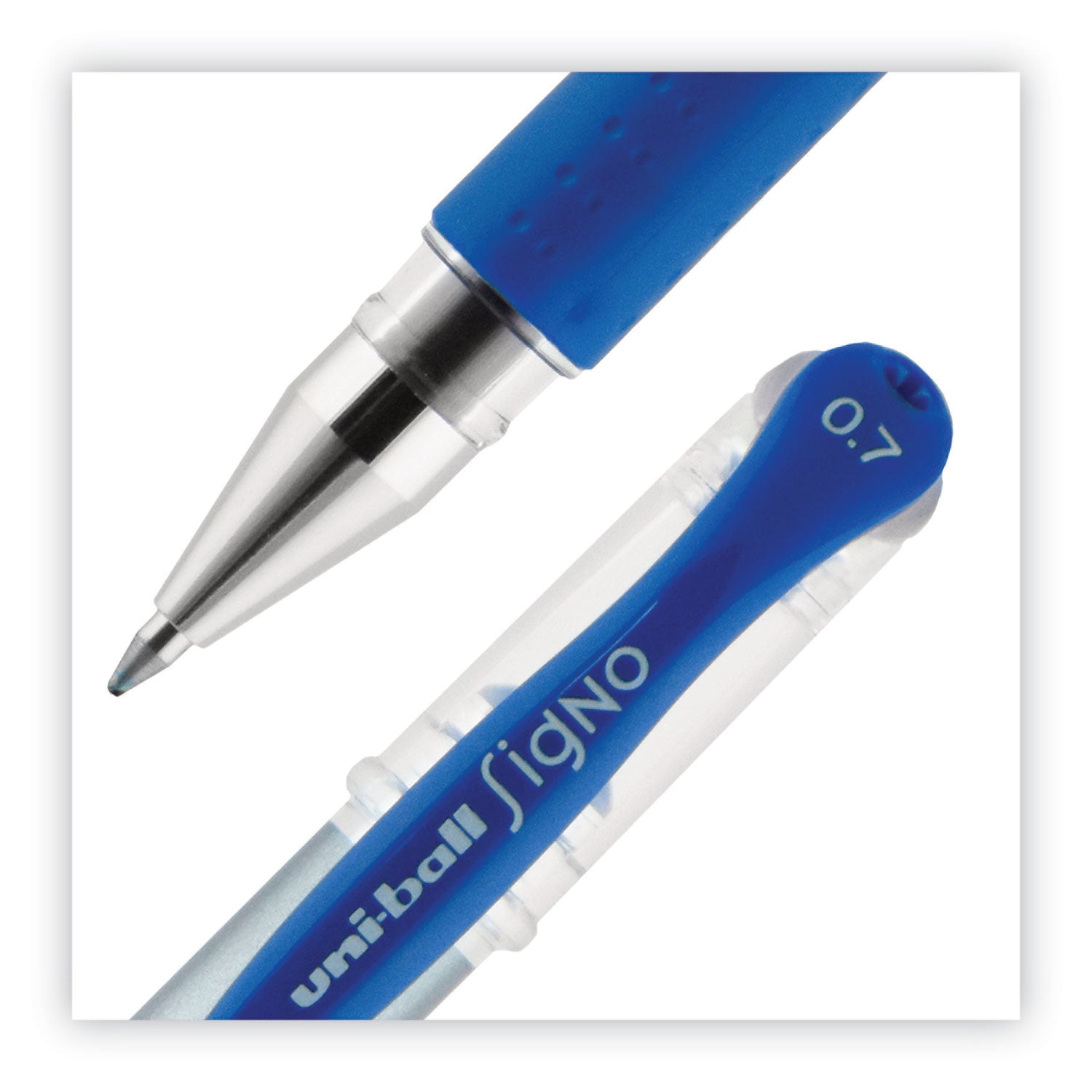 signo-grip-gel-pen-stick-medium-07-mm-blue-ink-clear-blue-silver-barrel-dozen_ubc65451 - 4