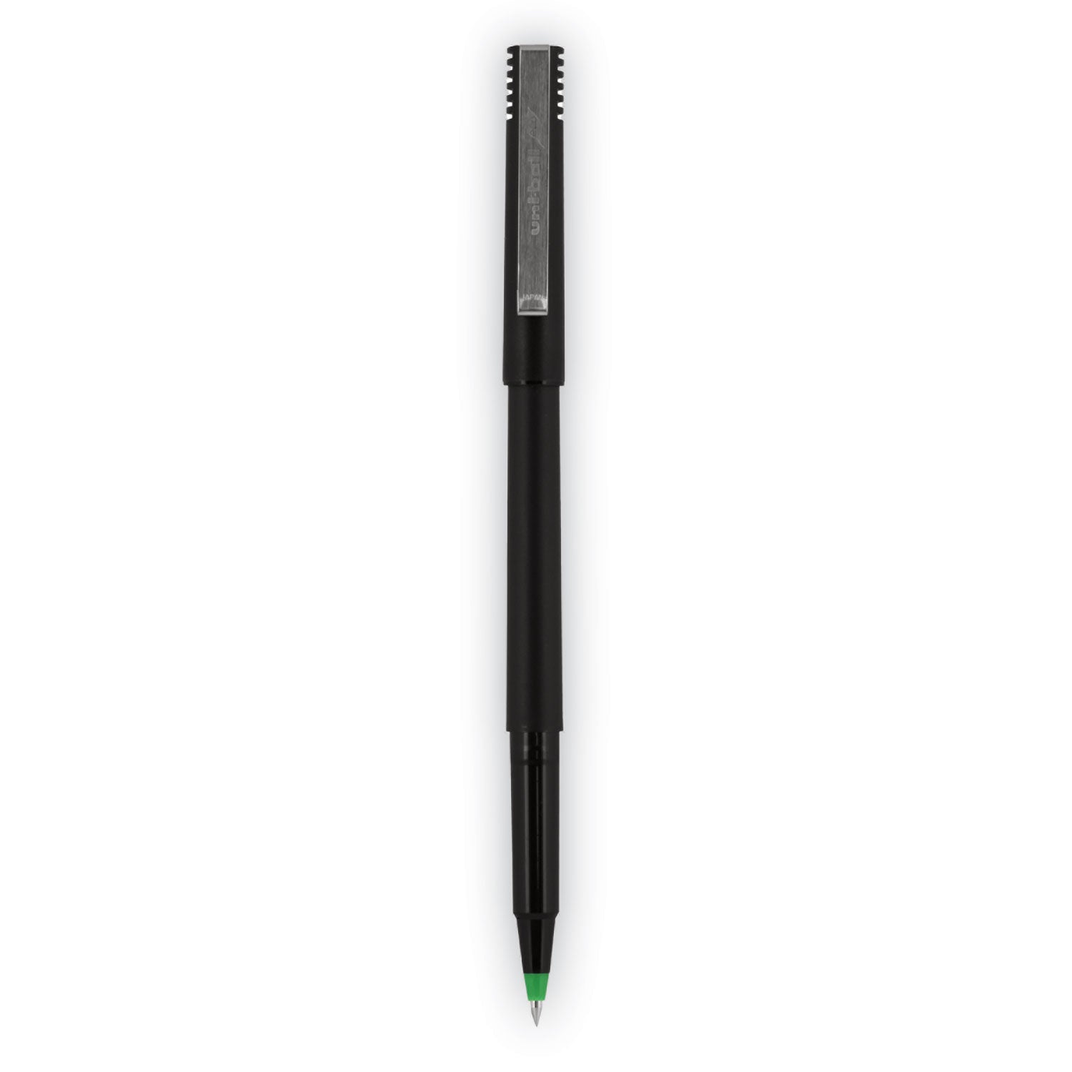 roller-ball-pen-stick-fine-07-mm-green-ink-black-green-barrel-dozen_ubc60104 - 2