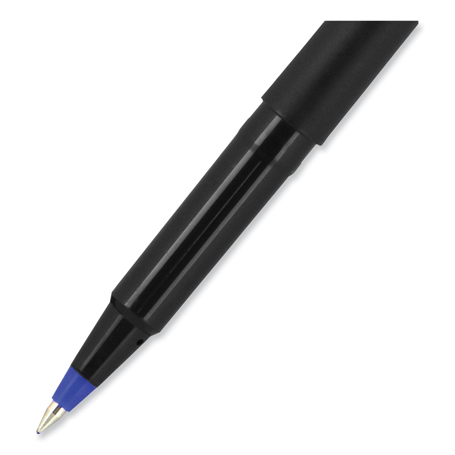 roller-ball-pen-stick-extra-fine-05-mm-blue-ink-black-blue-barrel-dozen_ubc60153 - 6