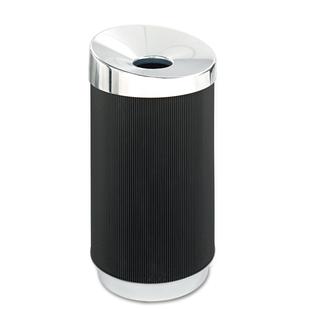 At-Your-Disposal Vertex Receptacle, 38 gal, Polyethylene, Black