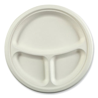 bagasse-pfas-free-dinnerware-3-compartment-plate-1024-dia-white-500-carton_rpppl11npfa - 1