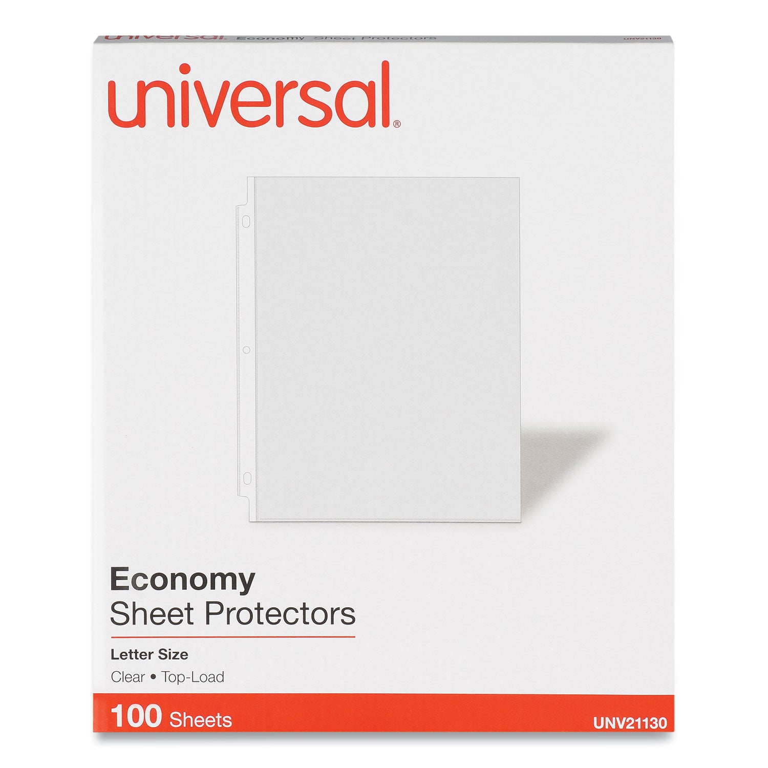 Top-Load Poly Sheet Protectors, Economy, Letter, 100/Box - 