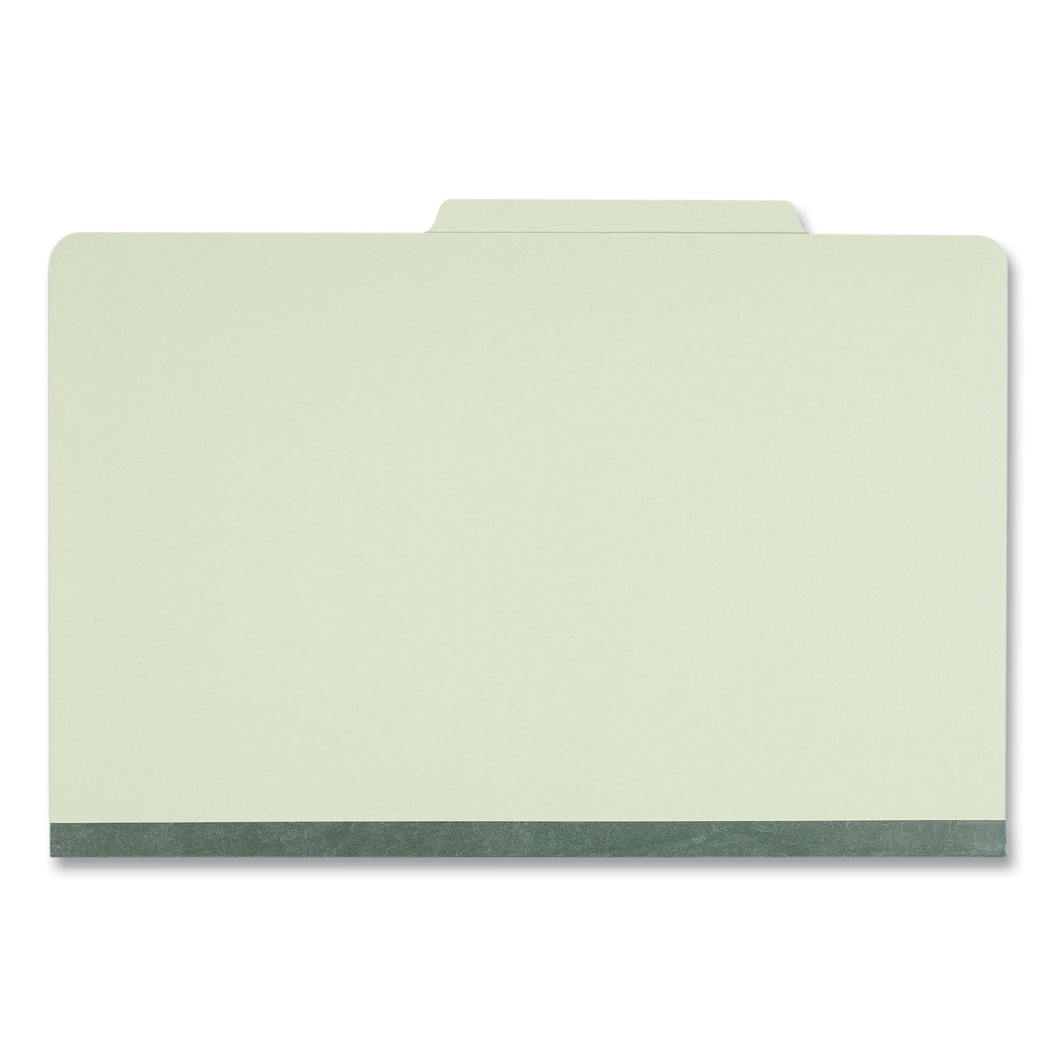 Six-Section Pressboard Classification Folders, 2" Expansion, 2 Dividers, 6 Fasteners, Legal Size, Green Exterior, 10/Box - 