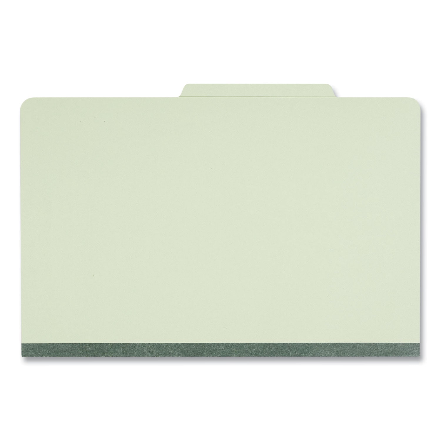 Eight-Section Pressboard Classification Folders, 3" Expansion, 3 Dividers, 8 Fasteners, Legal Size, Green Exterior, 10/Box - 