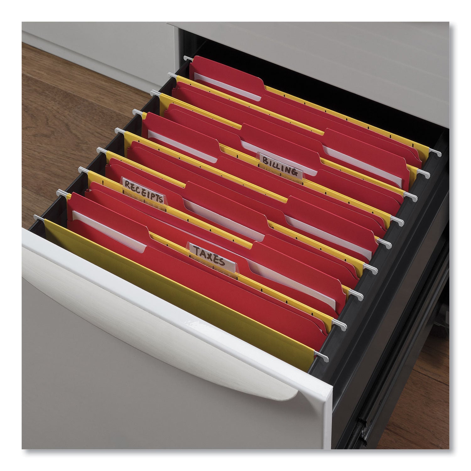 Deluxe Reinforced Top Tab Fastener Folders, 0.75" Expansion, 2 Fasteners, Letter Size, Red Exterior, 50/Box - 