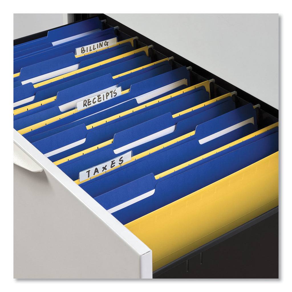 Deluxe Reinforced Top Tab Fastener Folders, 0.75" Expansion, 2 Fasteners, Legal Size, Blue Exterior, 50/Box - 