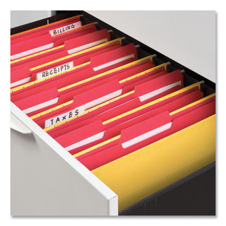 Deluxe Reinforced Top Tab Fastener Folders, 0.75" Expansion, 2 Fasteners, Legal Size, Red Exterior, 50/Box - 