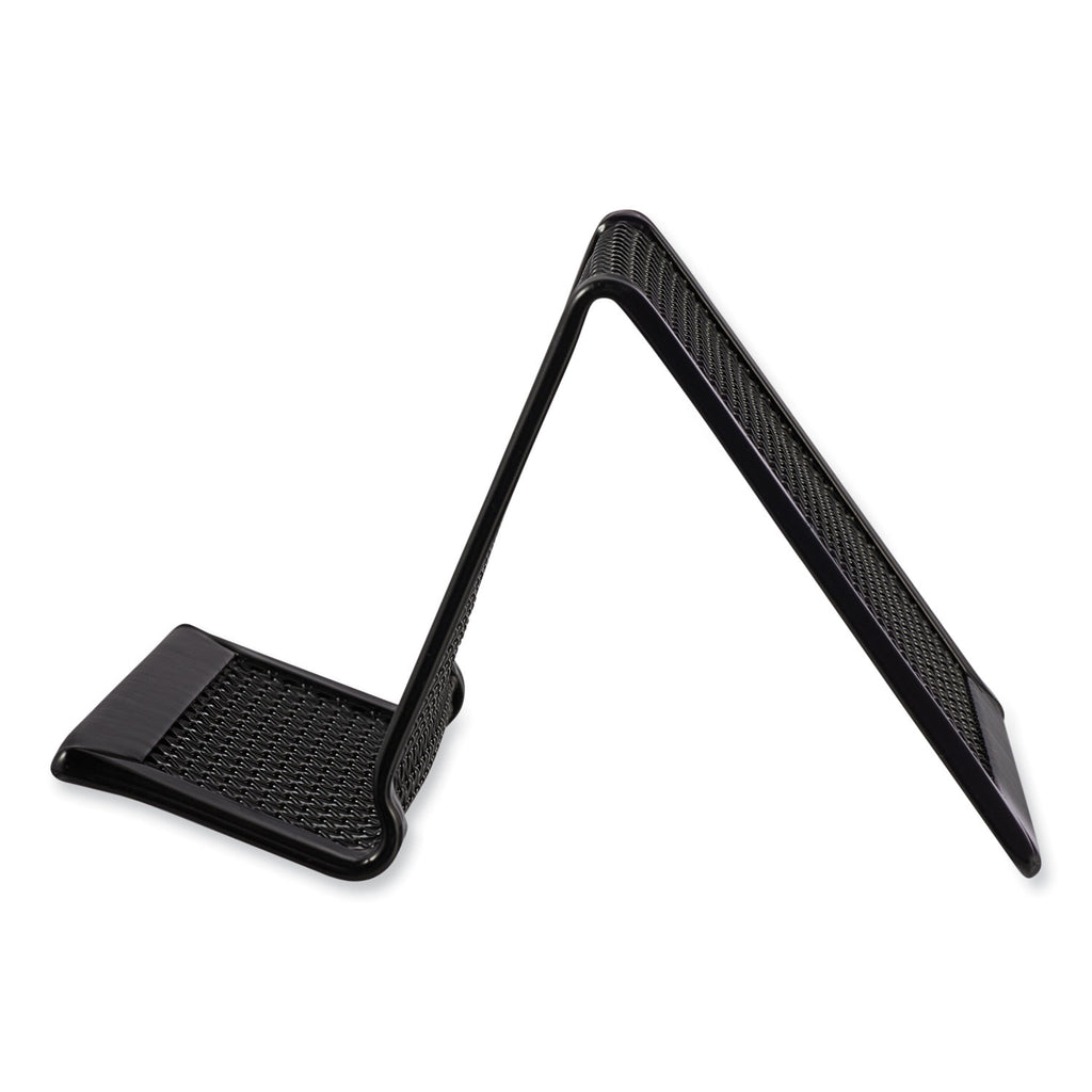 Mesh Metal Business Card Holder, Holds 50 2.25 x 4 Cards, 3.78 x 3.38 x 2.13, Black - 