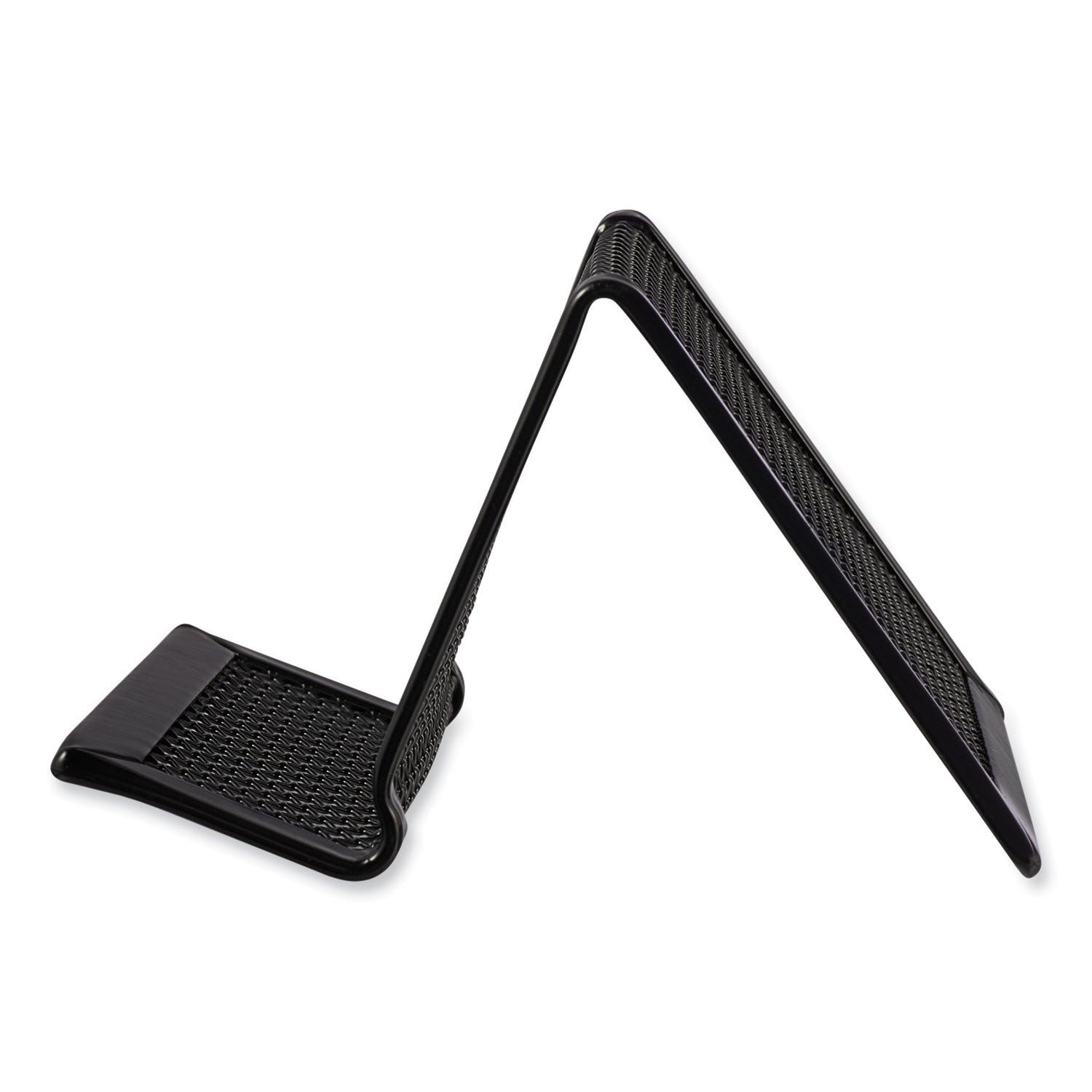 Mesh Metal Business Card Holder, Holds 50 2.25 x 4 Cards, 3.78 x 3.38 x 2.13, Black - 