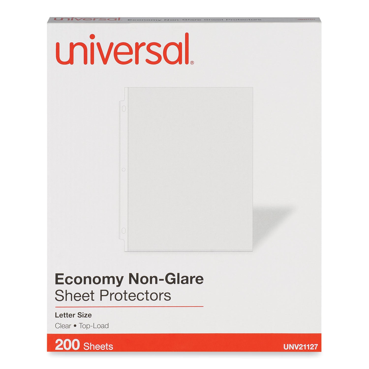 Top-Load Poly Sheet Protectors, Nonglare, Economy, Letter, 200/Box - 