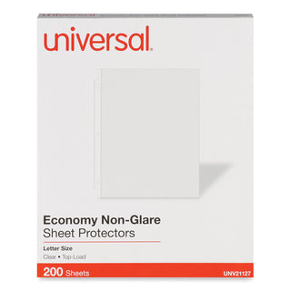 Top-Load Poly Sheet Protectors, Nonglare, Economy, Letter, 200/Box - 