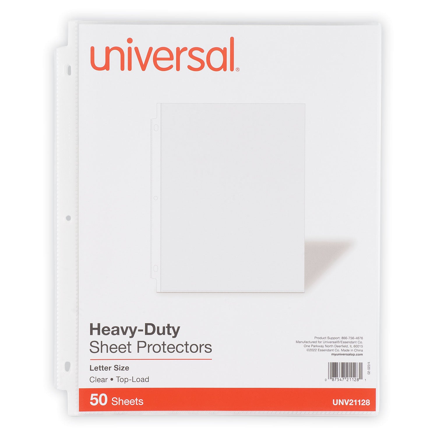 Top-Load Poly Sheet Protectors, Heavy Gauge, Clear, 50/Pack - 