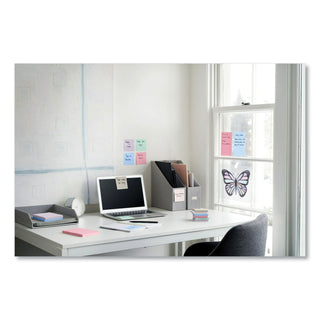 100% Recycled Paper Super Sticky Notes, 3" x 3", Wanderlust Pastels, 70 Sheets/Pad, 24 Pads/Pack