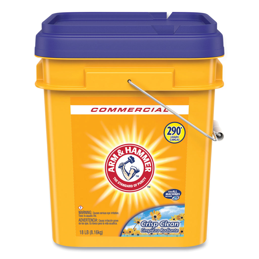 Powder Laundry Detergent, Crisp Clean, 18 lb Pail