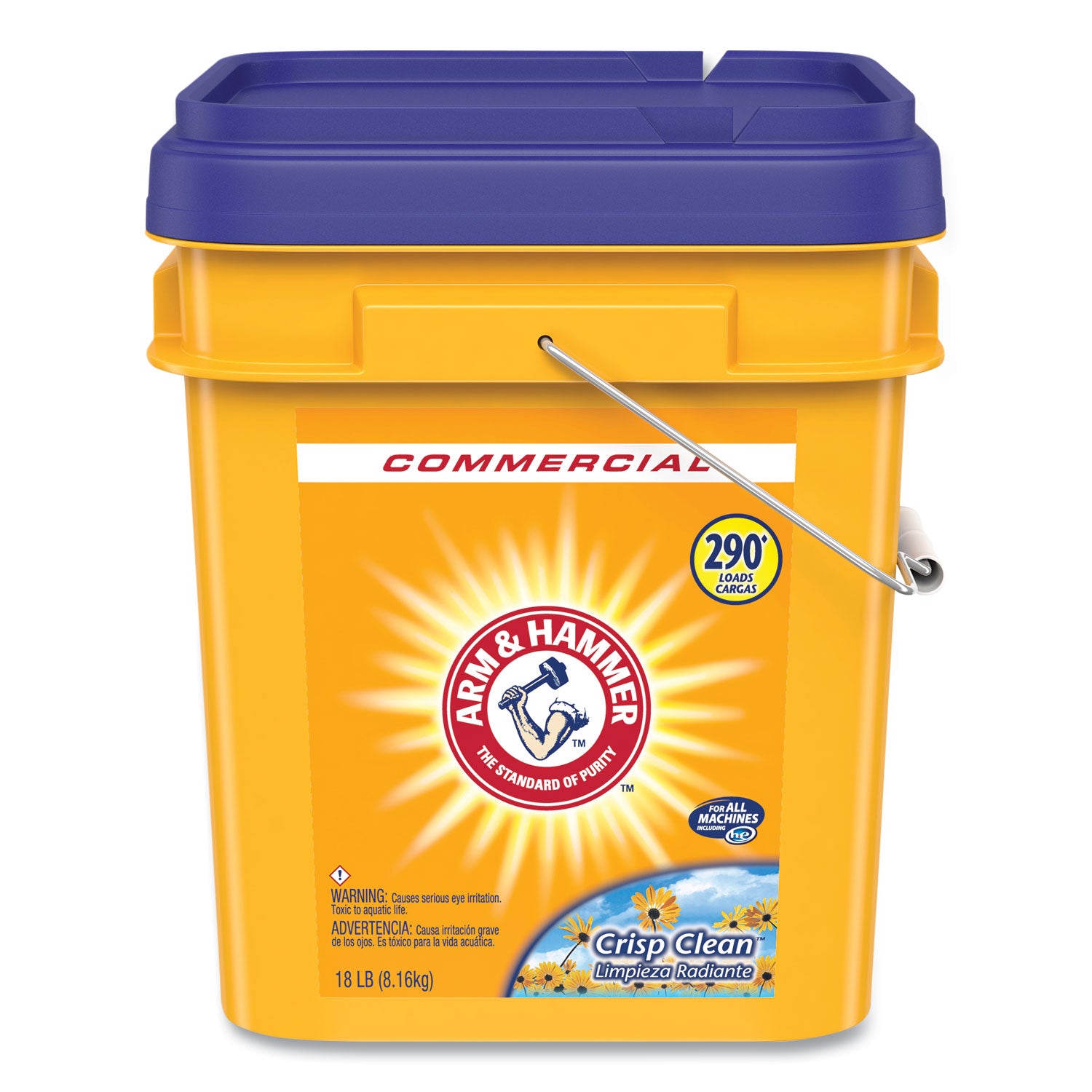 Powder Laundry Detergent, Crisp Clean, 18 lb Pail