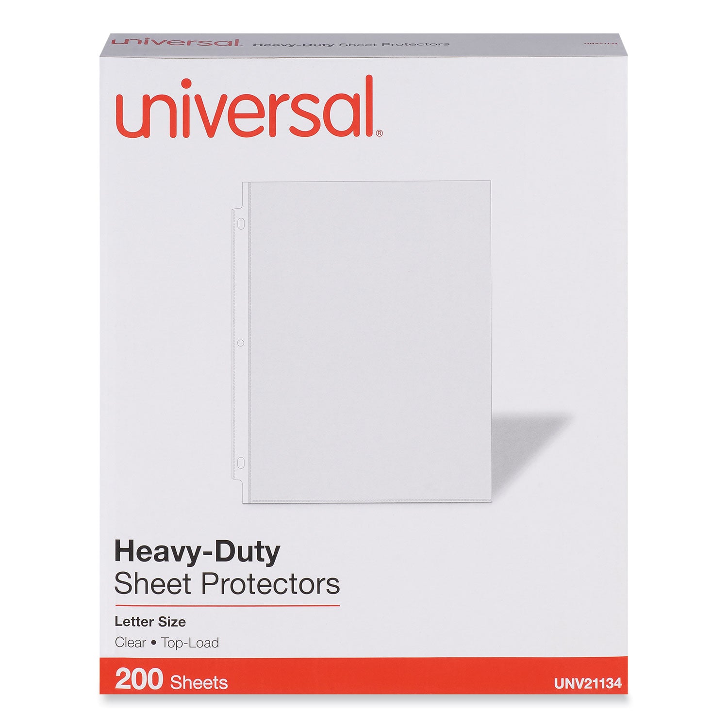 top-load-poly-sheet-protectors-heavy-gauge-letter-size-clear-200-pack_unv21134 - 1