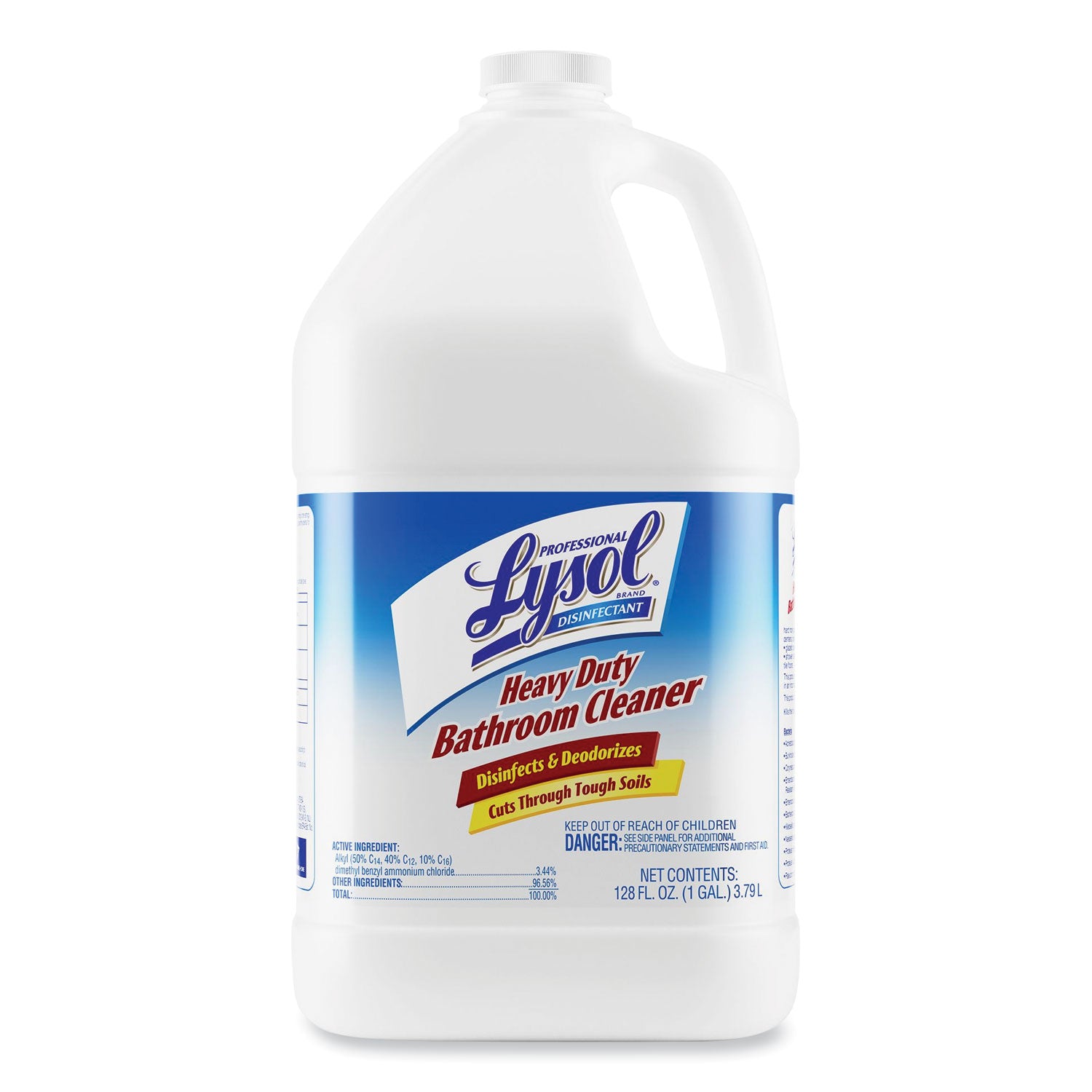 Disinfectant Heavy-Duty Bathroom Cleaner Concentrate, Lime, 1 gal Bottle - 1