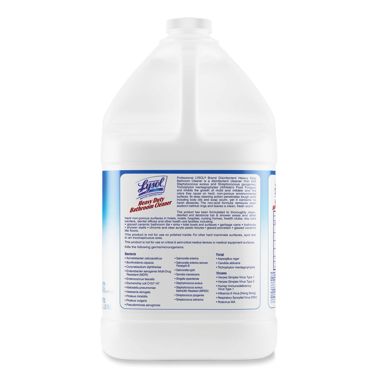 Disinfectant Heavy-Duty Bathroom Cleaner Concentrate, Lime, 1 gal Bottle - 2