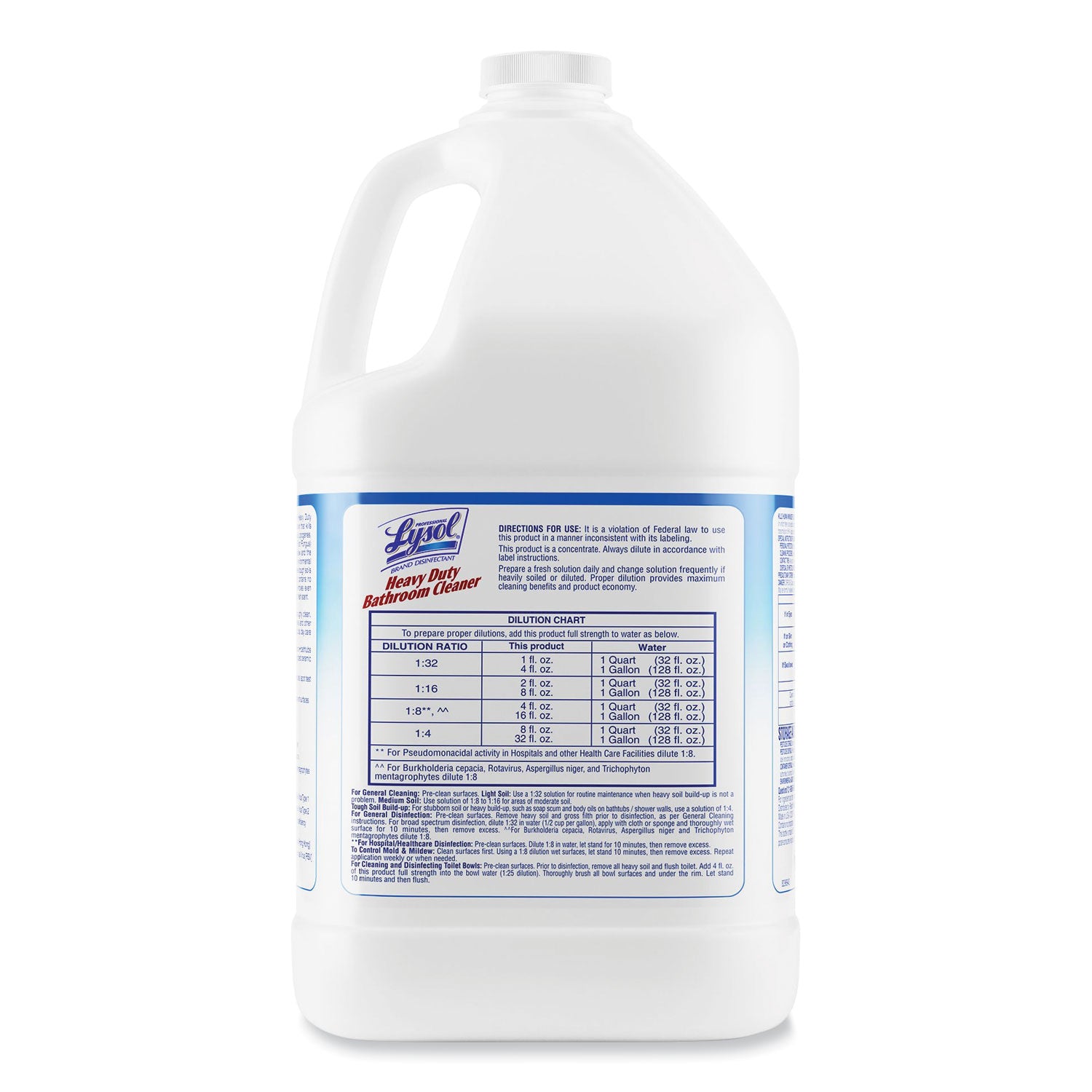 Disinfectant Heavy-Duty Bathroom Cleaner Concentrate, 1 gal Bottle, 4/Carton - 