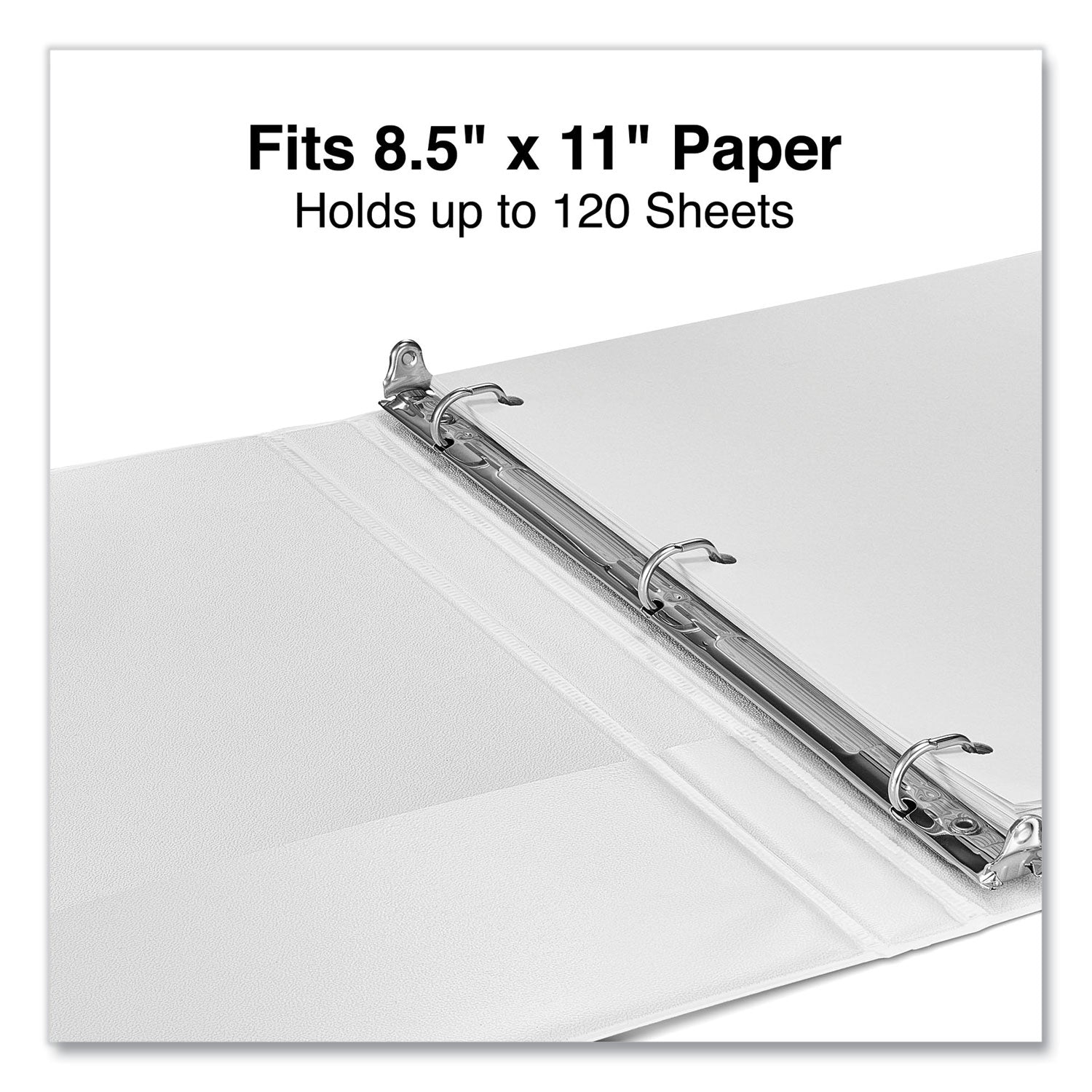 Slant D-Ring View Binder, 3 Rings, 0.5" Capacity, 11 x 8.5, White - 