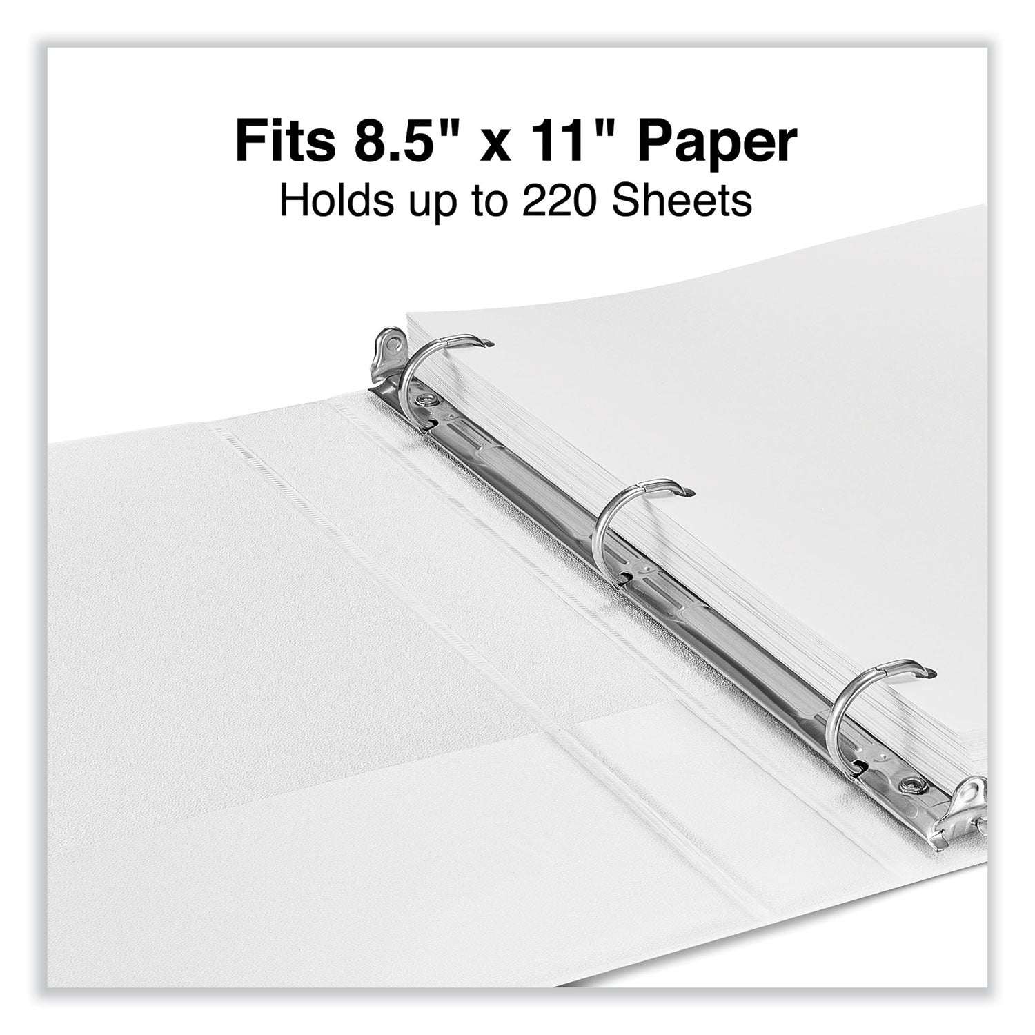 Slant D-Ring View Binder, 3 Rings, 1" Capacity, 11 x 8.5, White - 