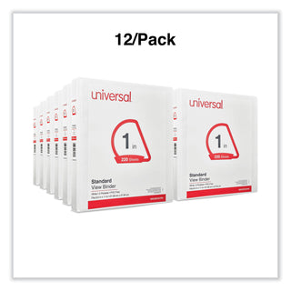 Slant D-Ring View Binder, 3 Rings, 1" Capacity, 11 x 8.5, White, 12/Carton