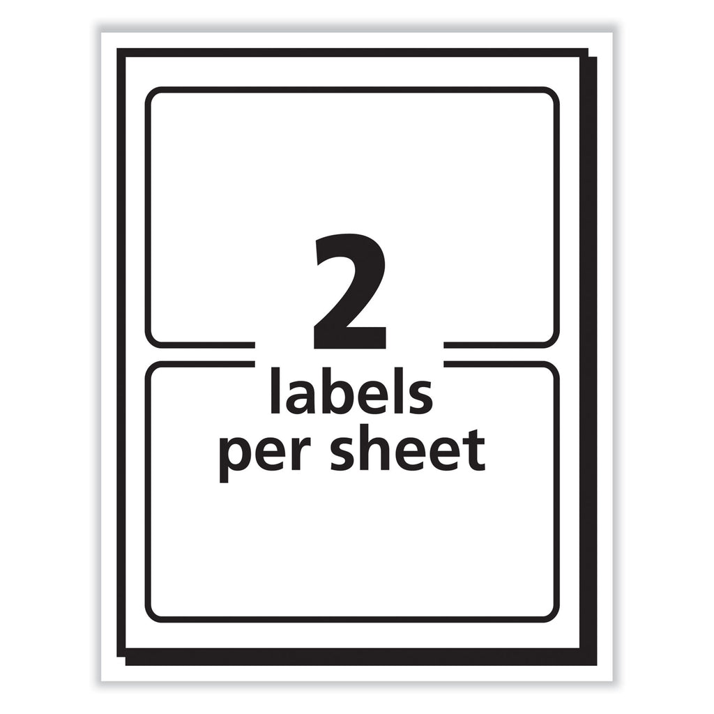 Printable Self-Adhesive Name Badges, 2 1/3 x 3 3/8, Red "Hello", 100/Pack
