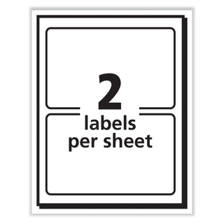 Printable Self-Adhesive Name Badges, 2 1/3 x 3 3/8, Red "Hello", 100/Pack