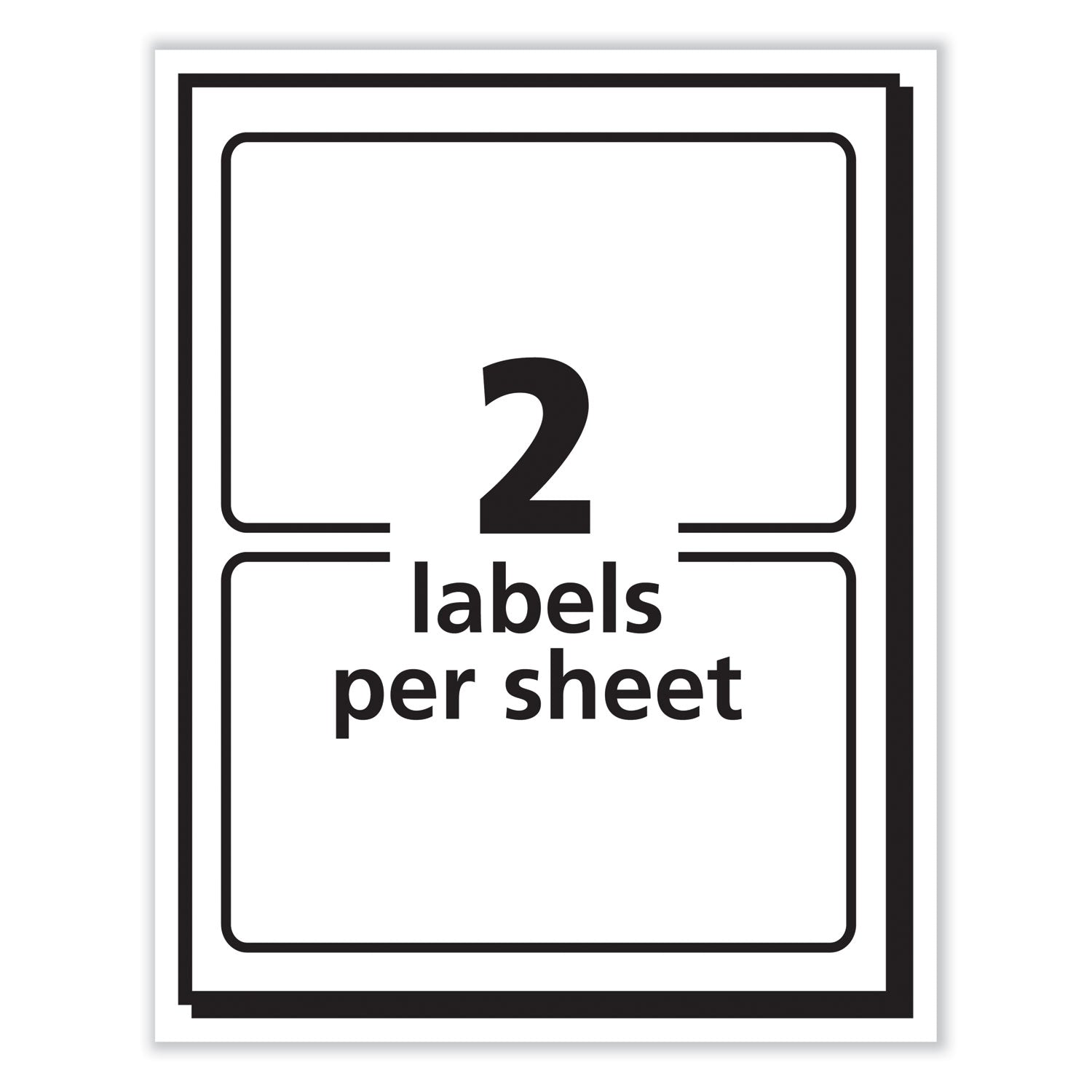 Printable Adhesive Name Badges, 3.38 x 2.33, Blue "Hello", 100/Pack