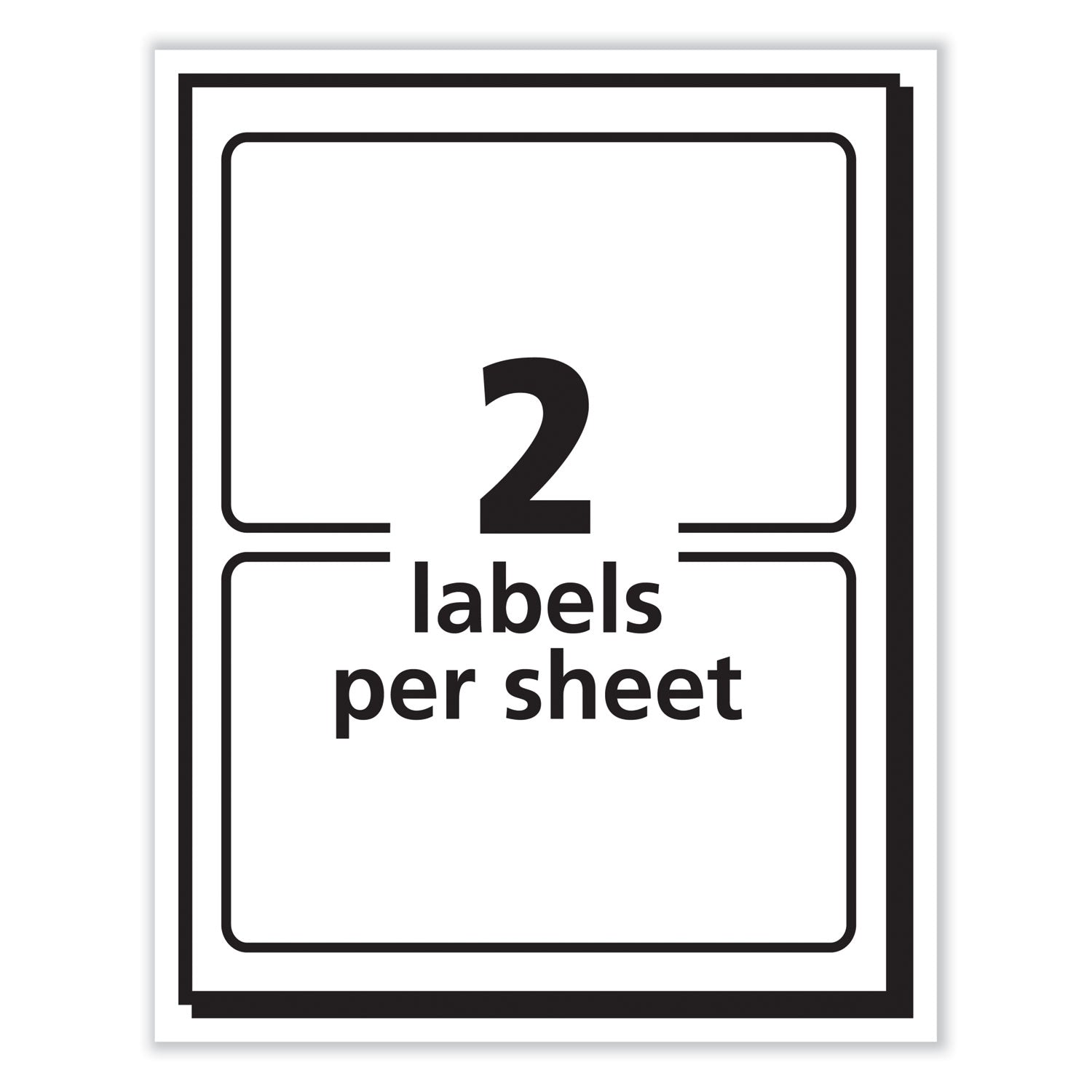 Printable Adhesive Name Badges, 3.38 x 2.33, Blue Border, 100/Pack