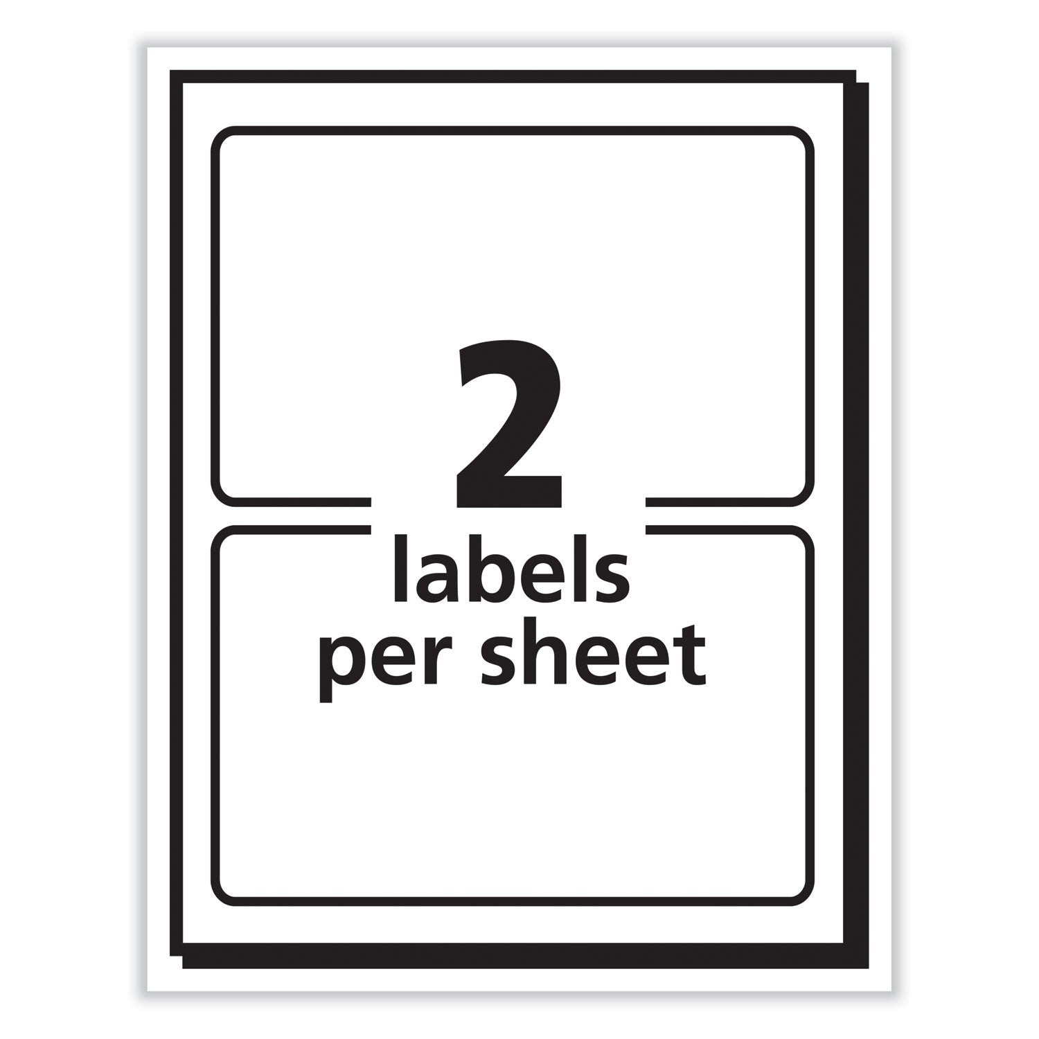 Printable Adhesive Name Badges, 3.38 x 2.33, Gold Border, 100/Pack