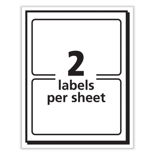 Printable Adhesive Name Badges, 3.38 x 2.33, Gold Border, 100/Pack