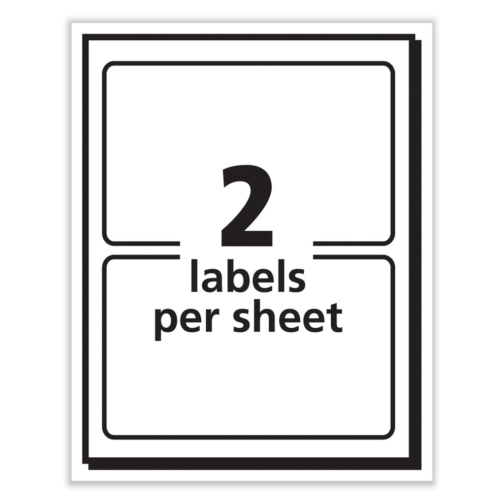 Printable Adhesive Name Badges, 3.38 x 2.33, White, 100/Pack
