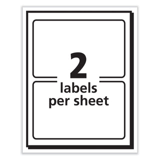 Printable Adhesive Name Badges, 3.38 x 2.33, White, 100/Pack