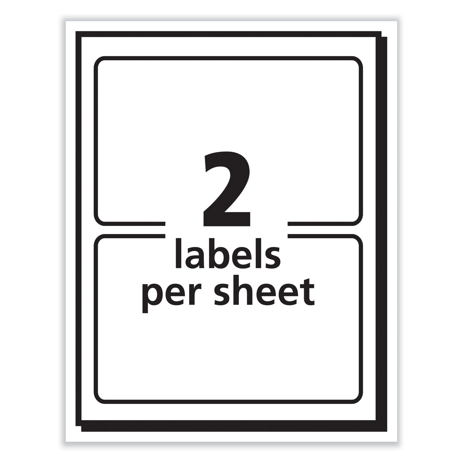 Printable Adhesive Name Badges, 3.38 x 2.33, White, 100/Pack