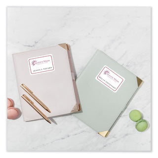 Printable Adhesive Name Badges, 3.38 x 2.33, White, 100/Pack