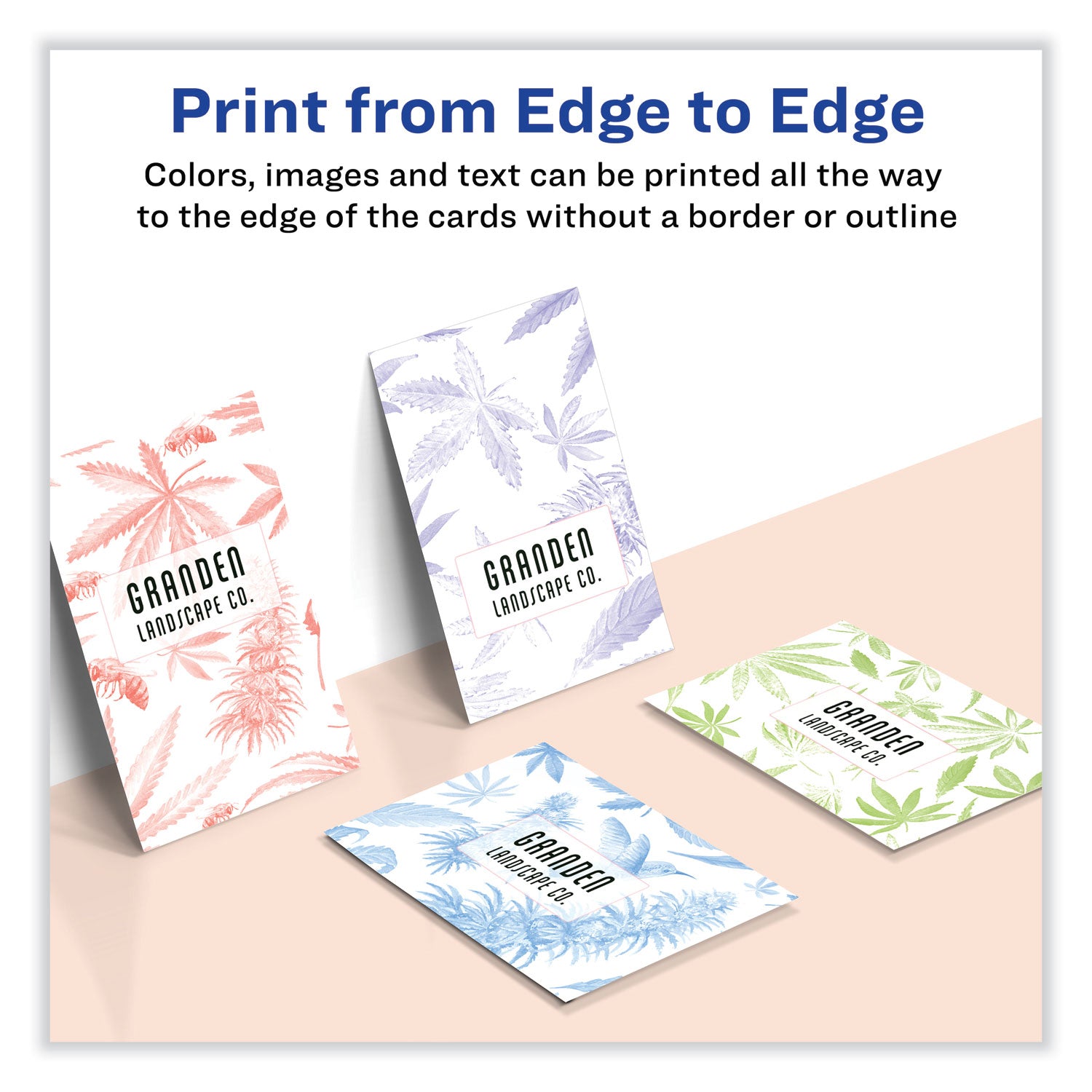 Print-to-the-Edge Microperf Business Cards w/Sure Feed Technology, Color Laser, 2x3.5, White, 160 Cards, 8/Sheet,20 Sheets/PK